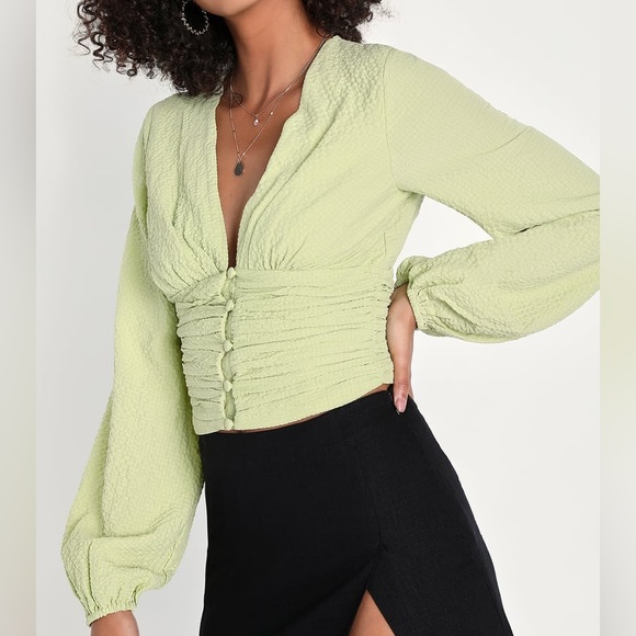 Charlie Holiday Long Sleeve Button-Up Top - Picture 1 of 5